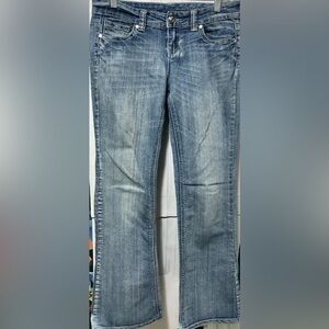 🧧Z Curve light blue wash stretch denim jeans